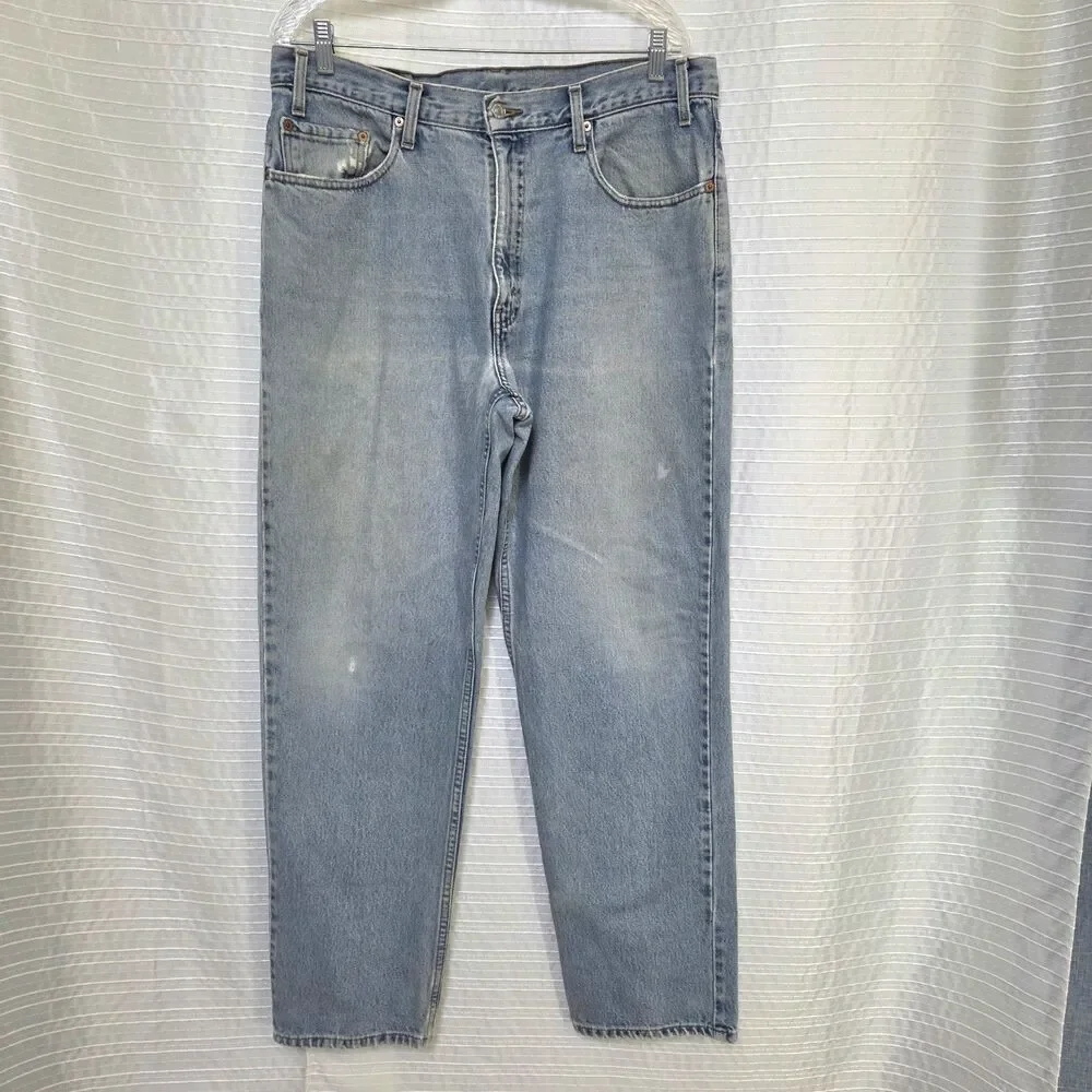 Levi's 550 Jeans Relaxed Fit Straight/Taper Distressed Men's 38X32 (act. 37X32)